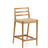 Analy Hocker Rückenlehne massives Eichenholz in verschiedenen Finishes Sitzfläche Seil 65 cm FSC 100 % – Bild 1