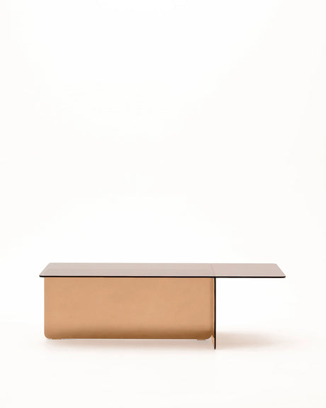 Couchtisch Zaren aus braunem gehärtetem Glas 120 x 60 cm – Bild 6