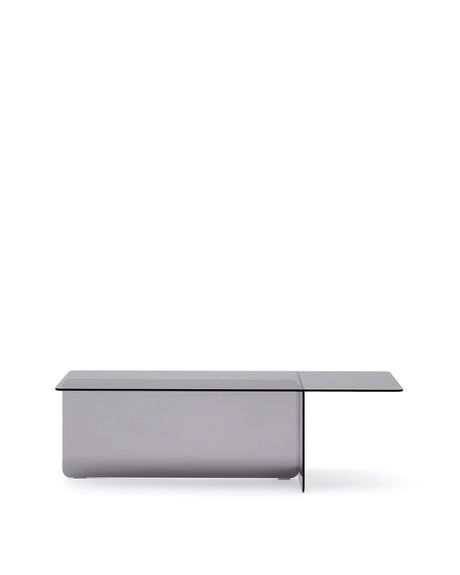 Couchtisch Zaren aus grauem gehärtetem Glas 120 x 60 cm – Bild 7