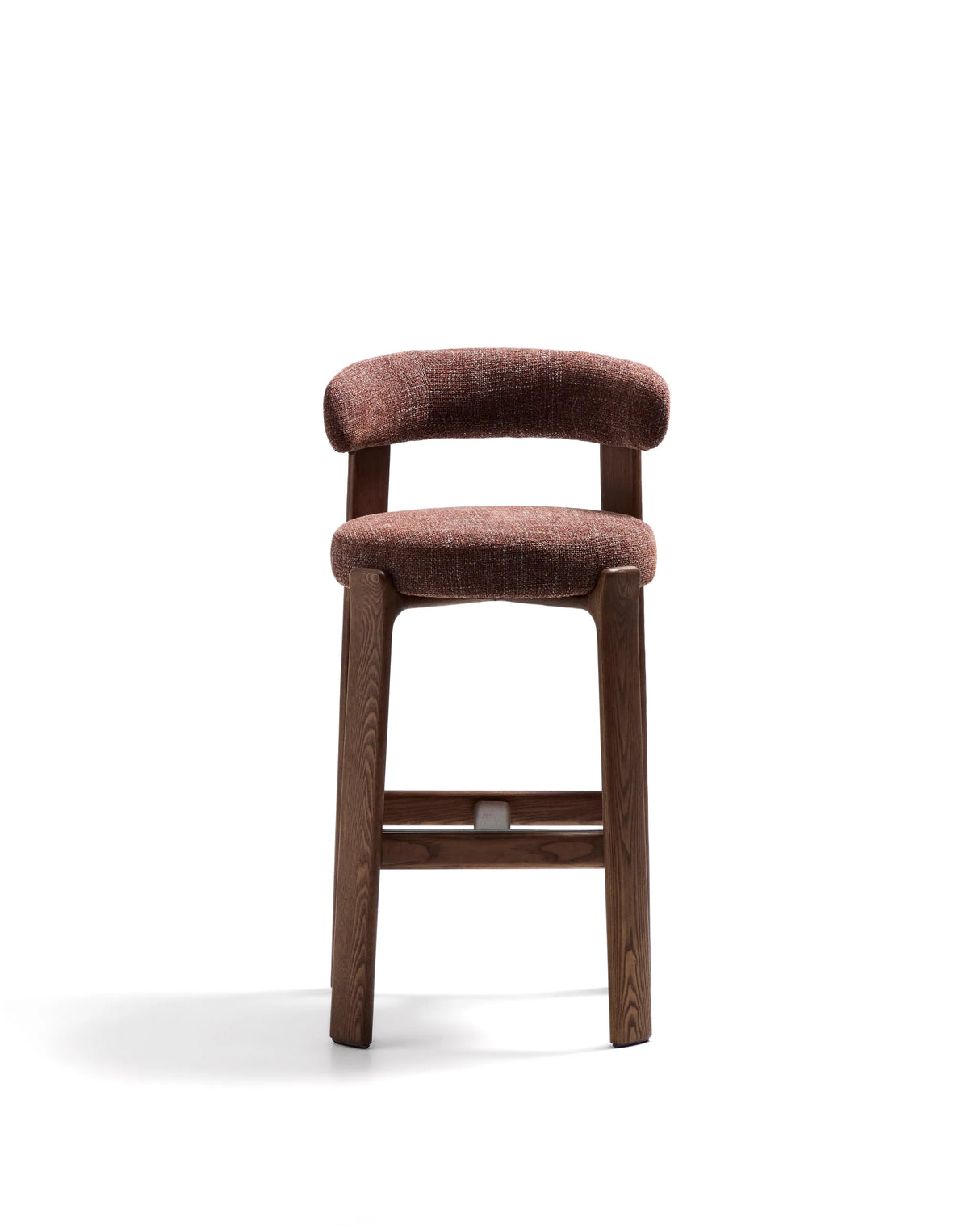 Hocker Granite aus Chenille und massivem Eschenholz, FSC 100%, 75 cm – Bild 7