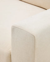 Modulares Sofa Alea für 3 Personen mit abnehmbarem Bezug aus Chenille mit Chaiselongue in Ecru, 220 cm – Bild 12
