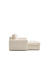 Modulares Sofa Alea für 3 Personen mit abnehmbarem Bezug aus Chenille mit Chaiselongue in Ecru, 220 cm – Bild 7