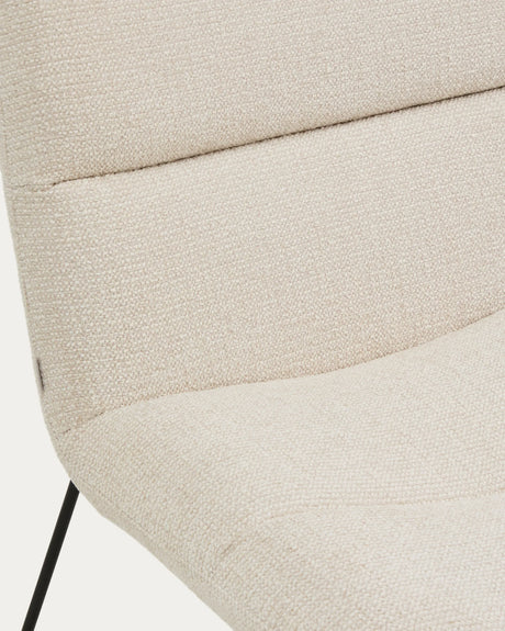 Sessel Asen in Chenille mit schwarzen Stahlbeinen FSC 100% – Bild 9