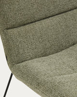 Sessel Asen in grüner Chenille mit schwarzen Stahlbeinen FSC 100% – Bild 9