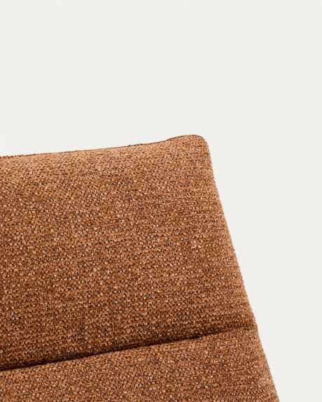 Sessel Asen in terrakottafarbener Chenille mit schwarzen Stahlbeinen FSC 100% – Bild 9