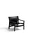 Sessel Jan aus recycelten Lederfasern in Schwarz und massivem Eschenholz FSC 100 % mit schwarzem Finish – Bild 1
