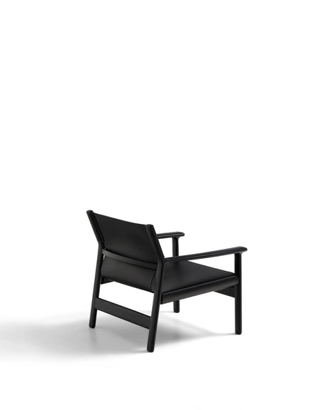Sessel Jan aus recycelten Lederfasern in Schwarz und massivem Eschenholz FSC 100 % mit schwarzem Finish – Bild 7