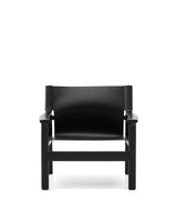 Sessel Jan aus recycelten Lederfasern in Schwarz und massivem Eschenholz FSC 100 % mit schwarzem Finish – Bild 8