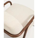 Sessel Sylo aus beiger Chenille und massivem Eschenholz mit nussbaumfarbenem Finish, FSC 100 % – Bild 17