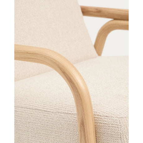 Sessel Sylo aus Chenille und massivem Eschenholz, FSC 100 % – Bild 13