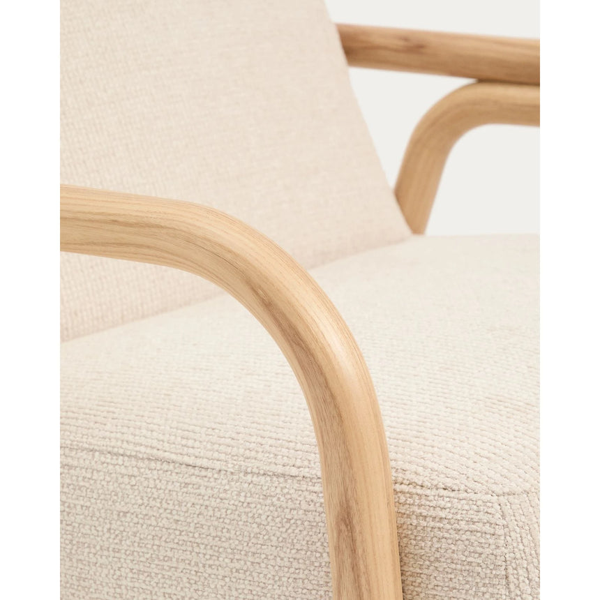 Sessel Sylo aus Chenille und massivem Eschenholz, FSC 100 % – Bild 13