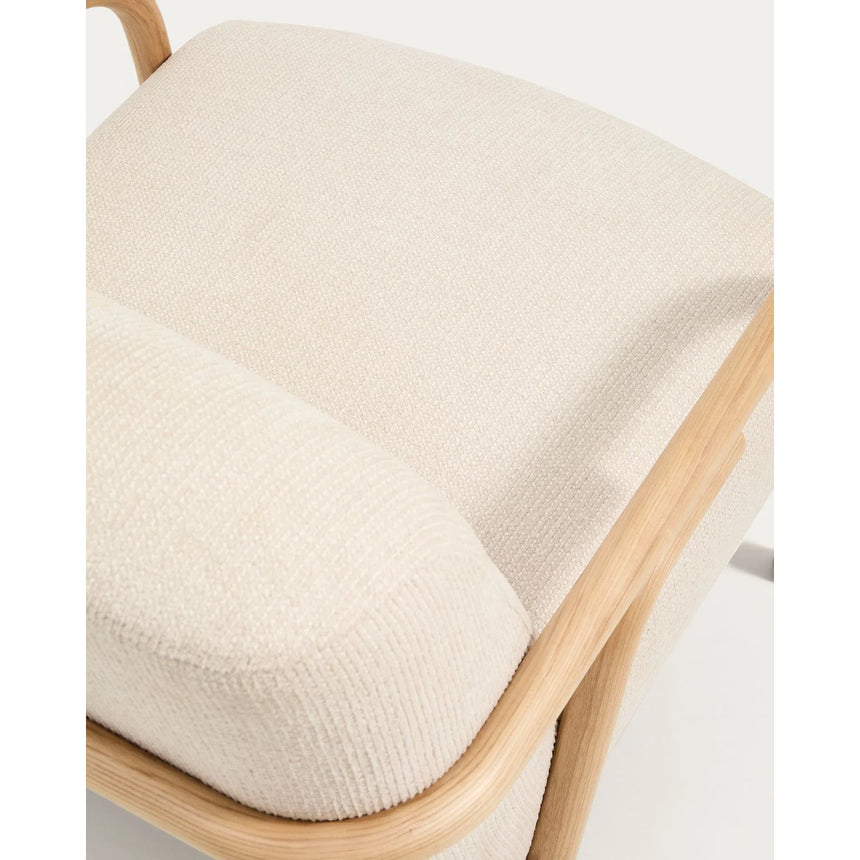 Sessel Sylo aus Chenille und massivem Eschenholz, FSC 100 % – Bild 14