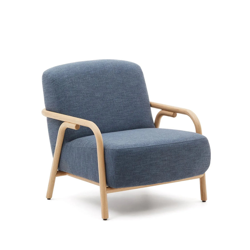 Sessel Sylo blau aus massivem Eschenholz FSC 100% – Bild 7