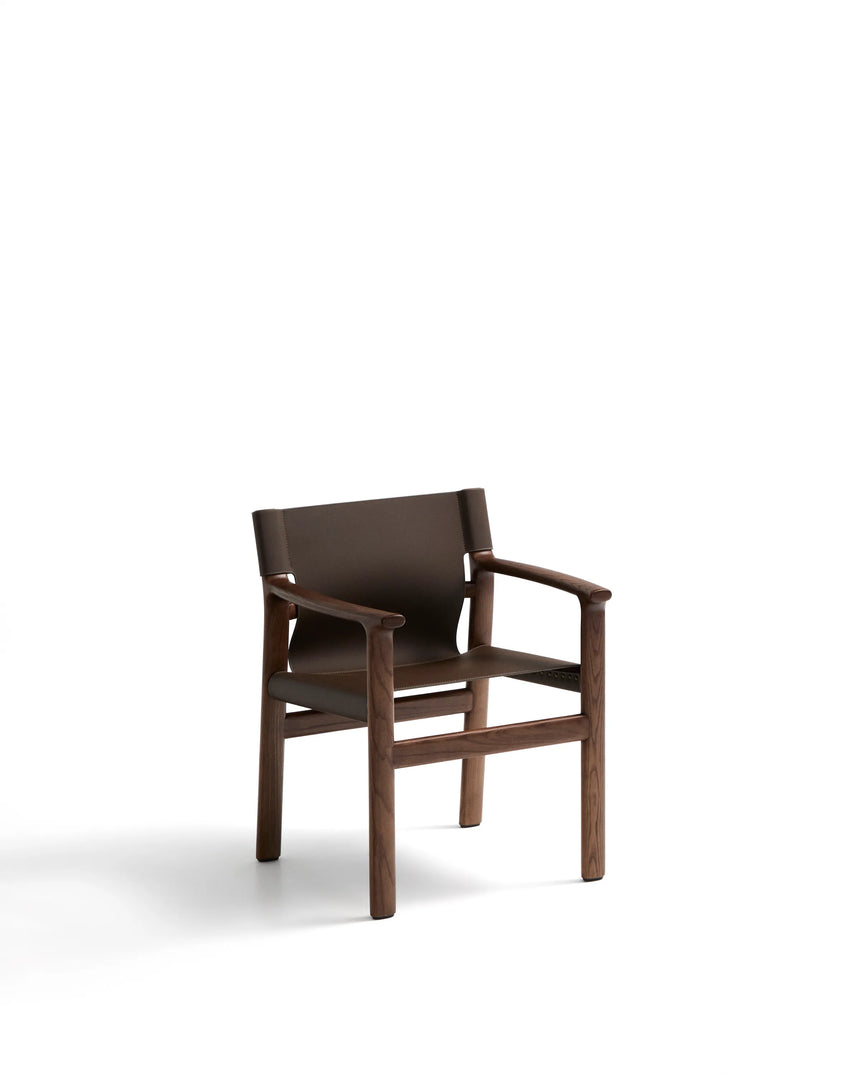 Stuhl Jan aus recycelten Lederfasern und massivem Eschenholz FSC 100 % – Bild 1