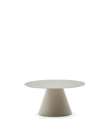 Wilshire Couchtisch aus gehärtetem Glas und Metall matt grau lackiert Ø 80 cm – Bild 6