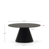 Wilshire Couchtisch aus gehärtetem Milchglas und Metall Ø 80 cm – Bild 3