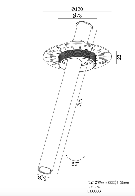LUCIA TUBE Schwenkbarer LED-Spot - ZEN ZONE Furniture