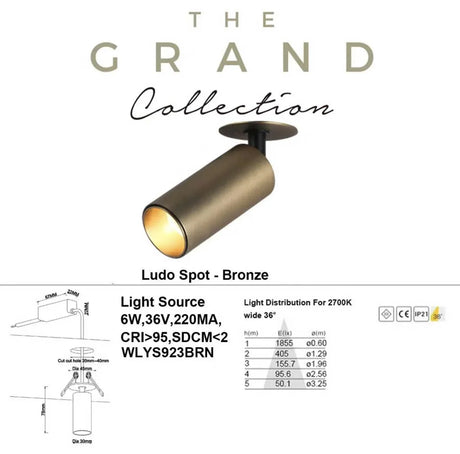 LUDO Kleiner Röhren-Spot - ZEN ZONE Furniture