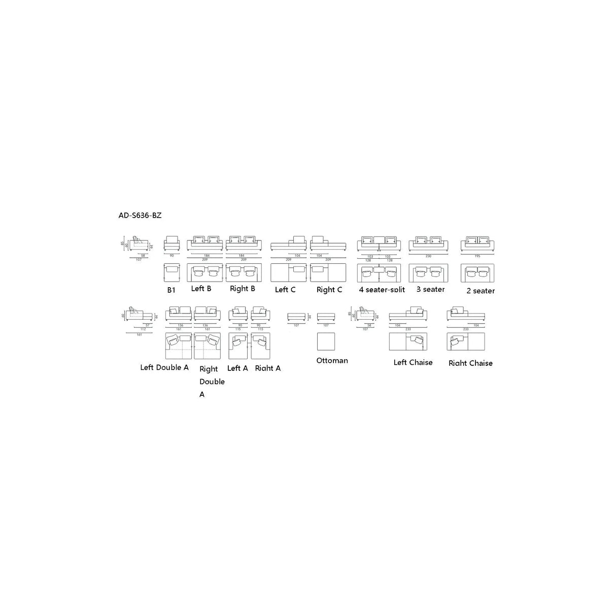 MASSIMO Sofa Weiß Beige P3 b - ZEN ZONE Furniture