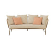 2-Sitzer Gartensofa Canar aus Aluminium und geflochtenem Seil Beige 201x88x80 von Micadoni – Produktbild 1