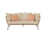 2-Sitzer Gartensofa Canar aus Aluminium und geflochtenem Seil Beige 201x88x80 von Micadoni – Produktbild 1