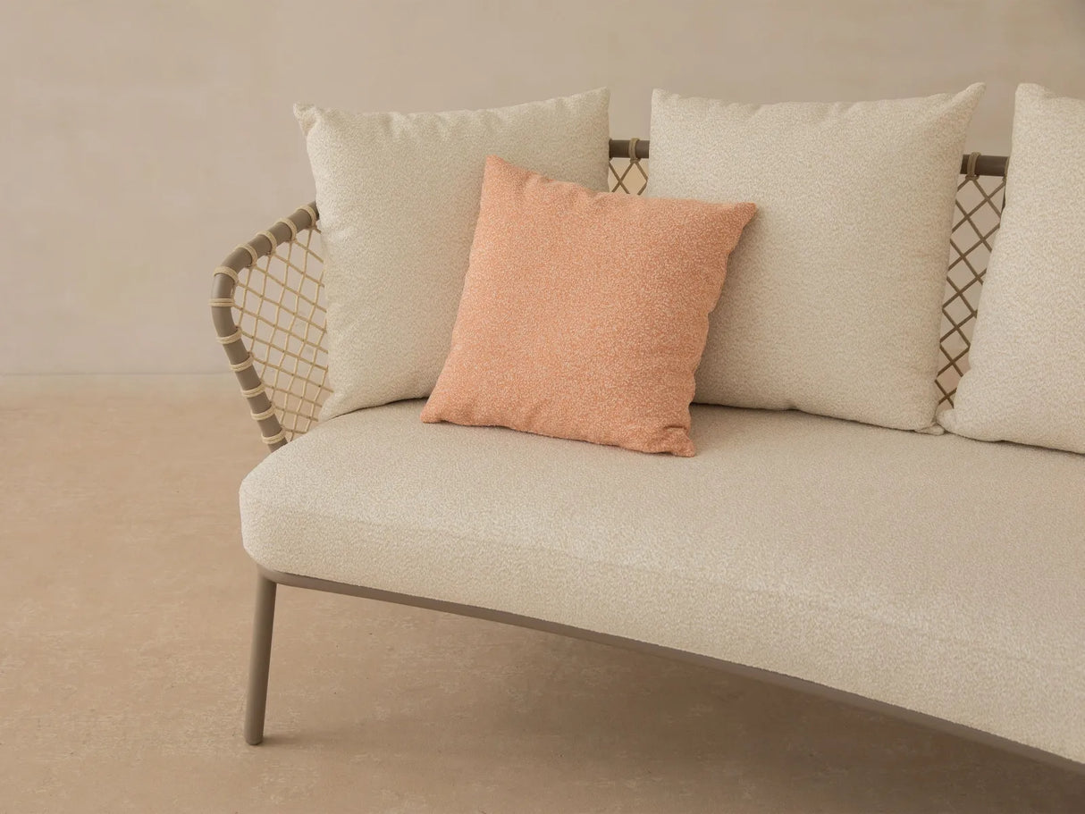 2-Sitzer Gartensofa Canar aus Aluminium und geflochtenem Seil Beige 201x88x80 von Micadoni – Produktbild 7