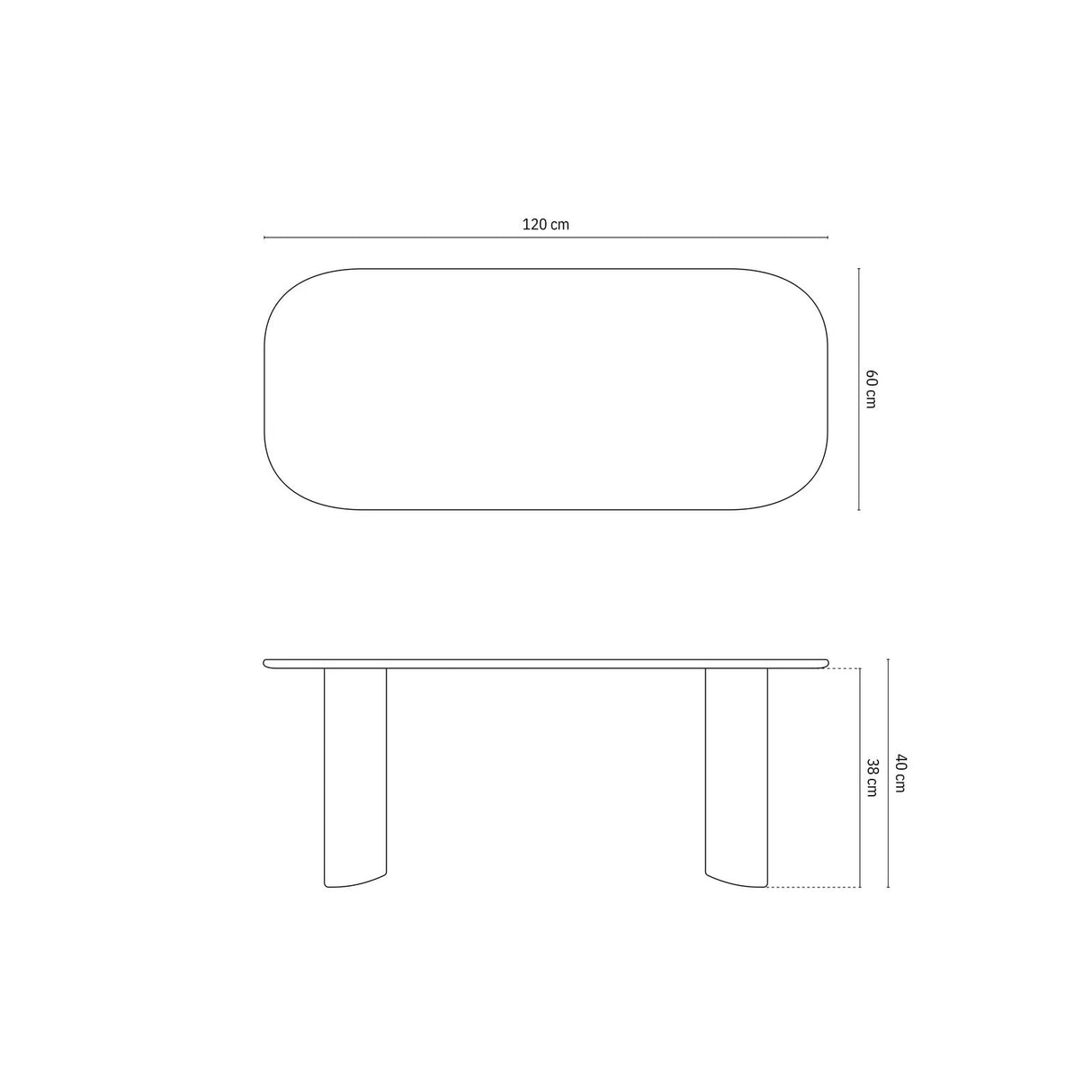 Aggie Couchtisch mit Eichenholzplatte, 120x60x40 cm von Micadoni – Produktbild 4