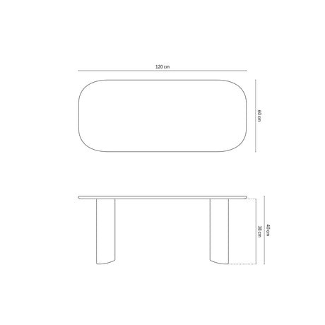 Aggie Couchtisch mit Eichenholzplatte, 120x60x40 cm von Micadoni – Produktbild 4