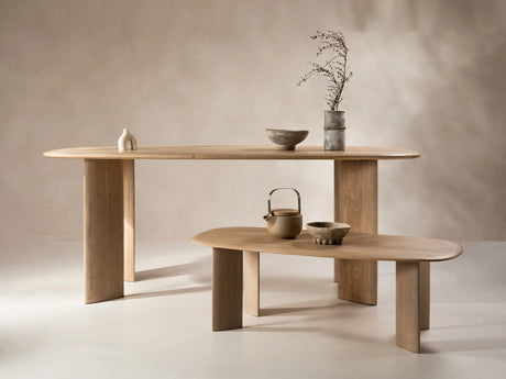 Aggie Esstisch mit Eichenholzplatte, 200x100x76 cm von Micadoni – Produktbild 2