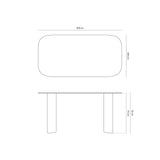 Aggie Esstisch mit Eichenholzplatte, 200x100x76 cm von Micadoni – Produktbild 3