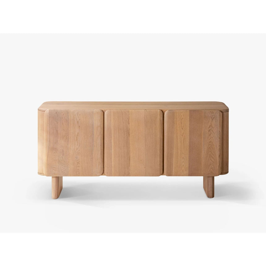 Aggie Kommode aus massivem Eichenholz, 160x45x75 cm von Micadoni – Produktbild 1