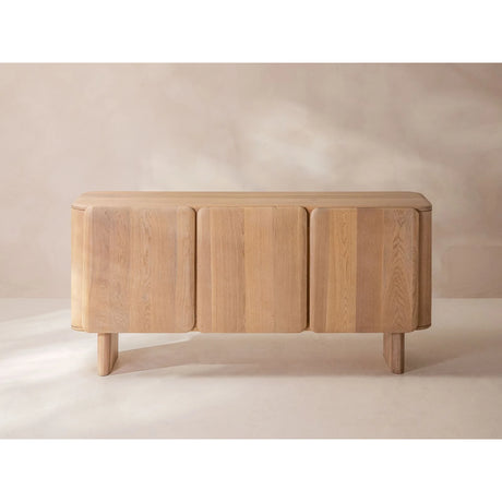 Aggie Kommode aus massivem Eichenholz, 160x45x75 cm von Micadoni – Produktbild 3