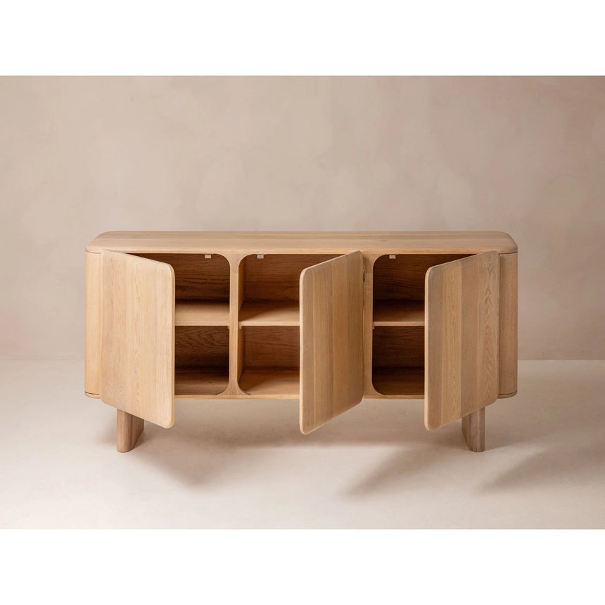 Aggie Kommode aus massivem Eichenholz, 160x45x75 cm von Micadoni – Produktbild 4