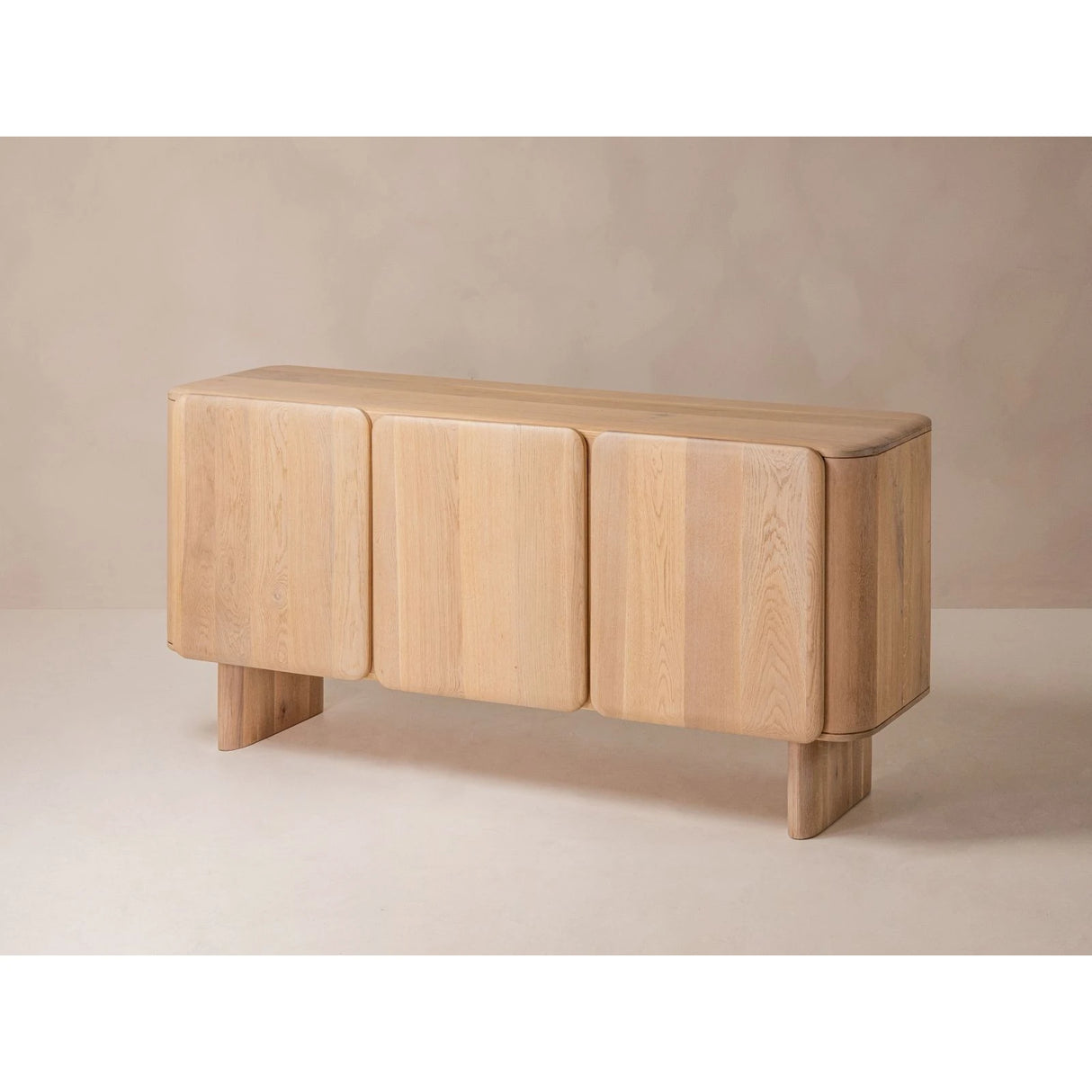 Aggie Kommode aus massivem Eichenholz, 160x45x75 cm von Micadoni – Produktbild 5