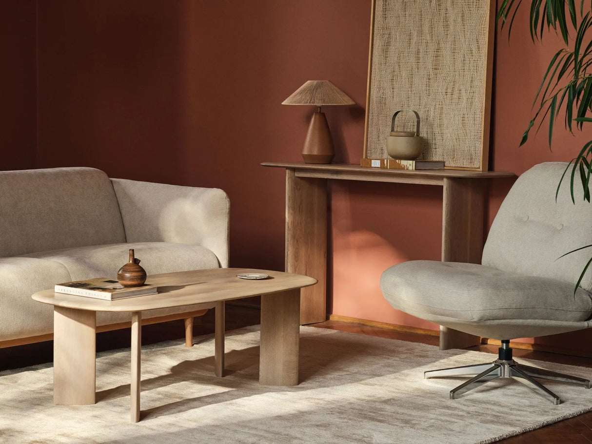 Aggie Konsolentisch aus massivem Eichenholz, 120x40x76 cm von Micadoni – Produktbild 2