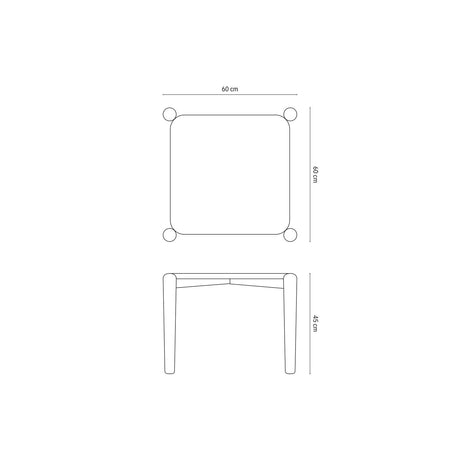 Aires Couchtisch aus Eichenholz 60x60x45 cm von Micadoni – Produktbild 3