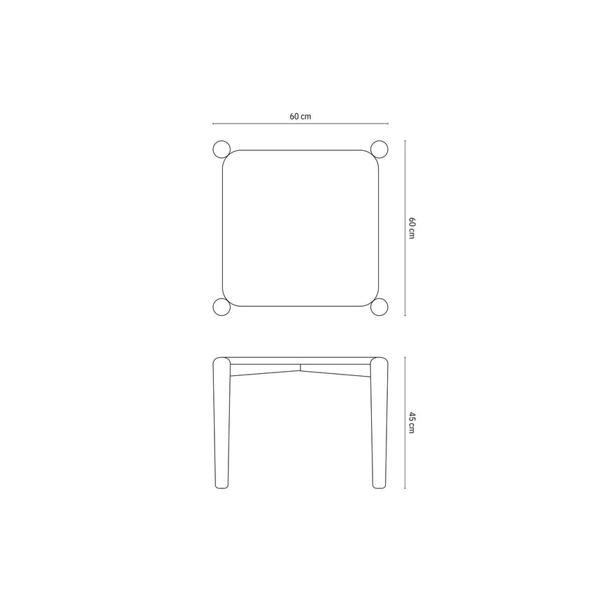 Aires Couchtisch aus Eichenholz 60x60x45 cm von Micadoni – Produktbild 3