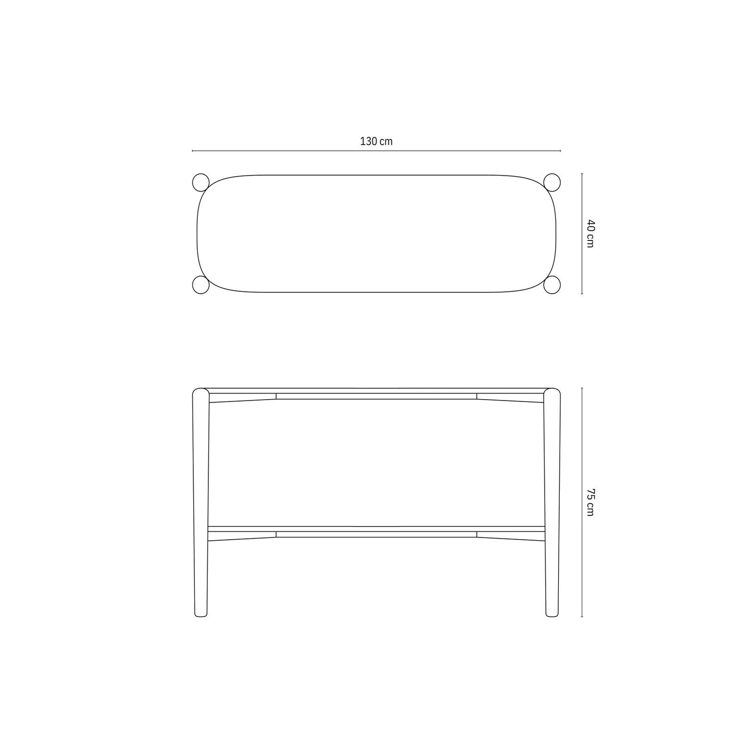 Aires Konsole mit Eichenholz 130x40x75 cm von Micadoni – Produktbild 3