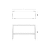 Aires Konsole mit Eichenholz 130x40x75 cm von Micadoni – Produktbild 3