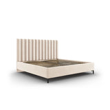 Allison Bett aus Samt in Leichtes Beige (Bluvel 22), für Matratzengrösse 140x200 cm von Micadoni – Bild 5
