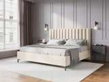 Allison Bett aus Samt in Leichtes Beige (Bluvel 22), für Matratzengrösse 160x200 cm von Micadoni – Bild 2