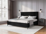 Allison Bett aus Samt in Schwarz (Bluvel 19), für Matratzengrösse 160x200 cm von Micadoni – Bild 2