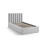 Allison Bett mit Kopfteil und Stauraum aus Samt in Silber (Bluvel 03), 90x200 cm von Micadoni – Bild 4