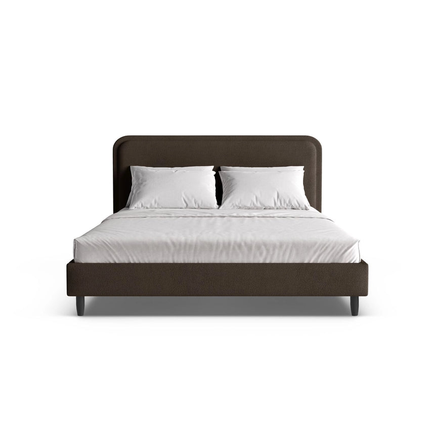 Aveline Bett mit Kopfteil aus Boucle in Braun (Baloo 2081), 180x200 cm von Micadoni – Bild 5