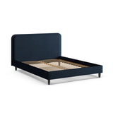 Aveline Bett mit Kopfteil aus Boucle in Dunkelblau (Baloo 2088), 200x200 cm von Micadoni – Bild 6