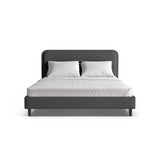 Aveline Bett mit Kopfteil aus Boucle in Dunkelgrau (Baloo 2083), 200x200 cm von Micadoni – Bild 5