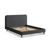 Aveline Bett mit Kopfteil aus Boucle in Dunkelgrau (Baloo 2083), 200x200 cm von Micadoni – Bild 6