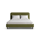 Aveline Bett mit Kopfteil aus Boucle in Dunkles olivgrün (Baloo 2090), 140x200 cm von Micadoni – Bild 5