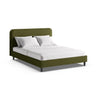 Aveline Bett mit Kopfteil aus Boucle in Dunkles olivgrün (Baloo 2090), 180x200 cm von Micadoni – Bild 1