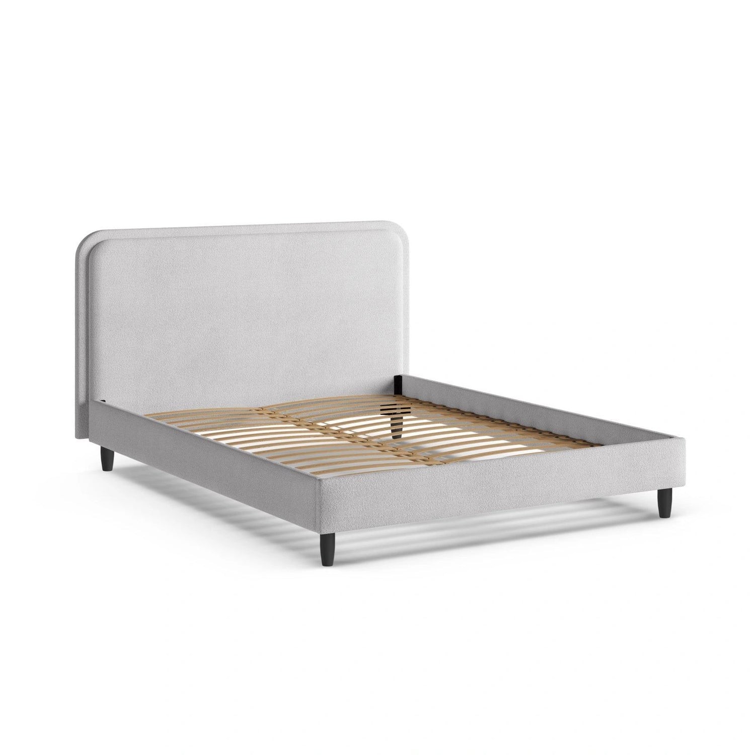 Aveline Bett mit Kopfteil aus Boucle in Hellgrau (Baloo 2085), 160x200 cm von Micadoni – Bild 6